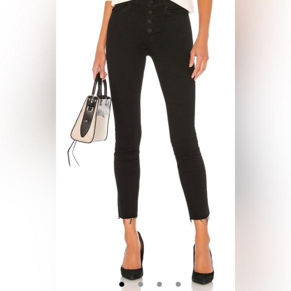 Mother the pixie ankle fray in not guilty black jean size 26 - Picture 1 of 6